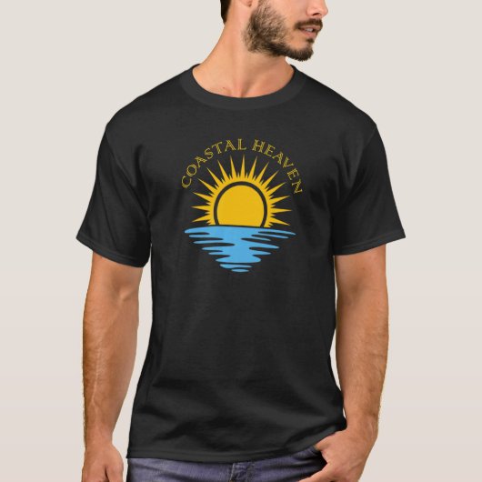 Coastal Heaven Sun Surf Ocean Tropical Oasis Premi T-Shirt (Vorderseite)