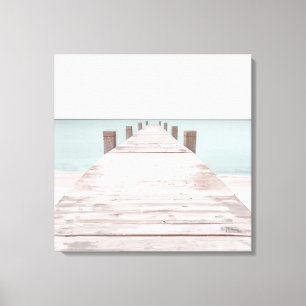 Coastal Holz Pier Canvas Print Leinwanddruck