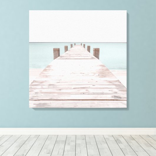 Coastal Holz Pier Canvas Print Leinwanddruck (Insitu (Holzboden))