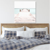 Coastal Holz Pier Canvas Print Leinwanddruck (Insitu (Schlafzimmer))