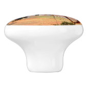 "Coastal Hops: Kangaroos an der Küste des Öls" Keramikknauf (Seitenansicht)