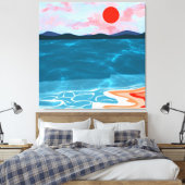 Coastal Hues Leinwanddruck (Insitu (Schlafzimmer))