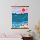 Coastal Hues Wandteppich Mit Holzrahmen (Schlafzimmer)