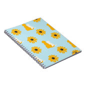Coastal Hunde und Blume Spiral Notebook Journal Notizblock (Rechte Seite)