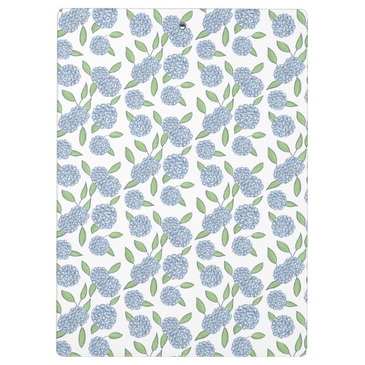 Coastal Hydrangea Hochzeitsplaner-Ordner Klemmbrett (Rückseite)