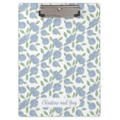 Coastal Hydrangea Hochzeitsplaner-Ordner Klemmbrett (Vorderseite)