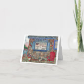 Coastal Ice Cream Shop Aquarellkarte Karte (Vorderseite)