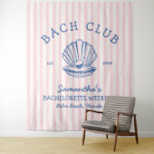 Coastal Junggeselinnen-Abschied Blue Pink Beach Cl Wandteppich (Beispiel)