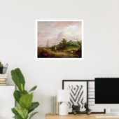 Coastal Landscape with a Shepherd and his Flock Poster (Heimbüro)