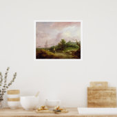 Coastal Landscape with a Shepherd and his Flock Poster (Küche)