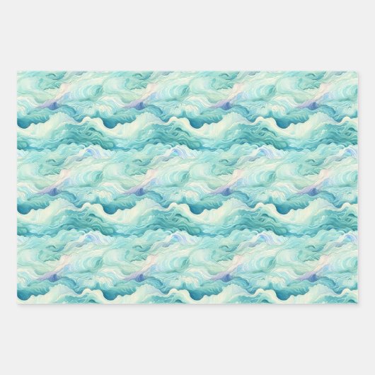 Coastal lebendige Geschenkpapier-Set von 3 Geschenkpapier Set (Vorderseite 3)