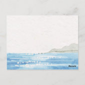 Coastal Lemon Garden Wedding Thank You Postkarte (Rückseite)