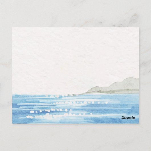 Coastal Lemon Garden Wedding Thank You Postkarte (Rückseite)