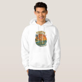 Coastal Life Alligator Surfing Retro FL Surf Beach Hoodie (Vorne ganz)