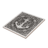 Coastal Life Series Anchor B & W D1208 Fliese (Seite)