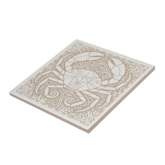 Coastal Life Series Crab Blue D1208 Fliese (Seite)