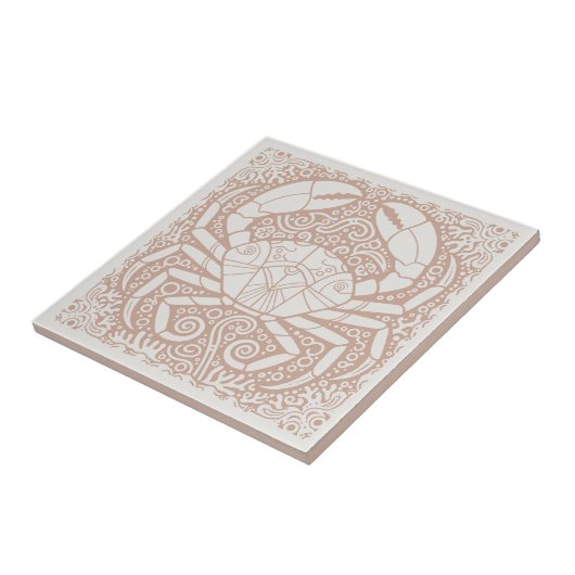 Coastal Life Series Crab Shell Coral D1208 Fliese (Seite)