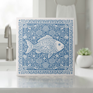 Coastal Life Series Fisch Blau D1208 Fliese