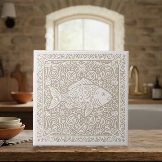 Coastal Life Series Fisch D1208 Fliese
