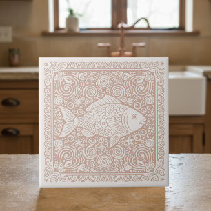 Coastal Life Series Fisch Koralle D1208 Fliese
