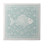 Coastal Life Series Fisch Teal D1208 Fliese (Vorderseite)