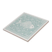 Coastal Life Series Fisch Teal D1208 Fliese (Seite)