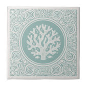 Coastal Life Series Lace Coral Teal D1208 Fliese (Vorderseite)