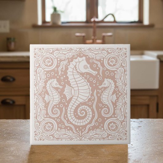 Coastal Life Series Seahorse Coral D1208 Fliese