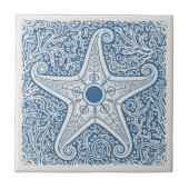 Coastal Life Series Seestern Blau D1208 Fliese (Vorderseite)