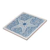 Coastal Life Series Seestern Blau D1208 Fliese (Seite)