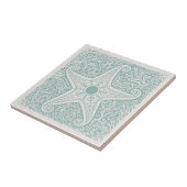 Coastal Life Series Starfish Teal D1208 Fliese (Seite)