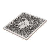 Coastal Life Series Turtle B & W D1208 Fliese (Seite)