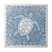 Coastal Life Series Turtle Blue D1208 Fliese (Vorderseite)
