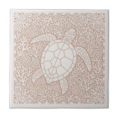 Coastal Life Series Turtle Koralle D1208 Fliese (Vorderseite)