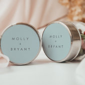 Coastal Light Blue Gastgeschenk Hochzeit Runder Aufkleber