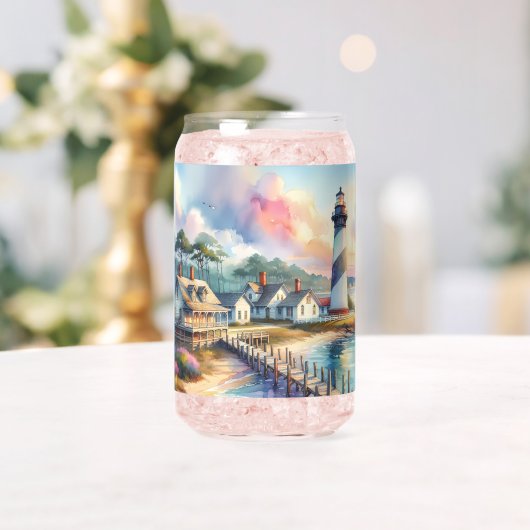 Coastal Lighthouse & Beach Hütten Szene Dosenglas (Insitu (Hochzeit))