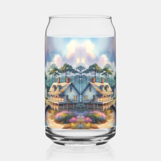 Coastal Lighthouse & Beach Hütten Szene Dosenglas (Rechts)