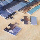Coastal Lighthouse & Beach Hütten Szene Puzzle (Seite)