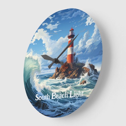 Coastal Lighthouse Große Wanduhr (Winkel)