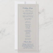 Coastal Lighthouse Nautical Formal Wedding Program (Rückseite)