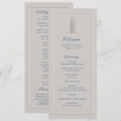 Coastal Lighthouse Nautical Formal Wedding Program (Vorne/Hinten)