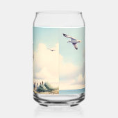 Coastal Lighthouse Seagulls Pastel Sky Serenity Dosenglas (Rechts)