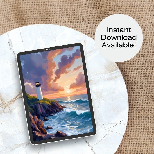 Coastal Lighthouse Sunset | Bilder am Strand Poster