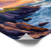 Coastal Lighthouse Sunset | Bilder am Strand Poster (Ecke)