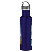 Coastal Lighthouse with Light Beam Edelstahlflasche (Rückseite)