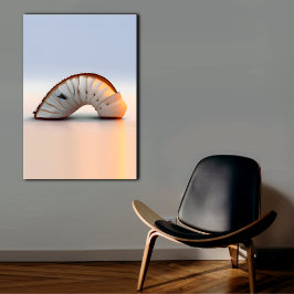 Coastal Living Room Mauer Art Seashell Leinwanddruck