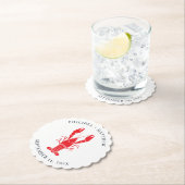 Coastal Lobster Boil Beach Hochzeit maßgeschneider Untersetzer (Vor Ort)