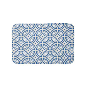 Coastal Lotus Tile Muster - The White Lotus Badematte