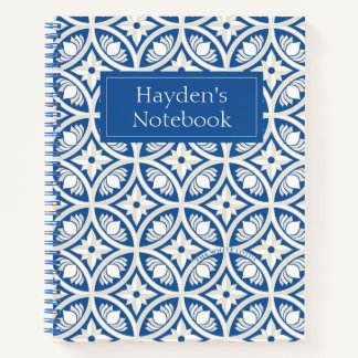 Coastal Lotus Tile Muster - The White Lotus Notizblock
