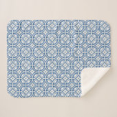 Coastal Lotus Tile Muster - The White Lotus Sherpadecke (Vorderseite (Horizontal))